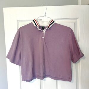 Wild Fable cropped Lavender Polo Shirt